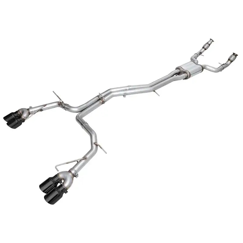 Stainless steel track edition exhaust with diamond black tips for Audi C8 S6/S7