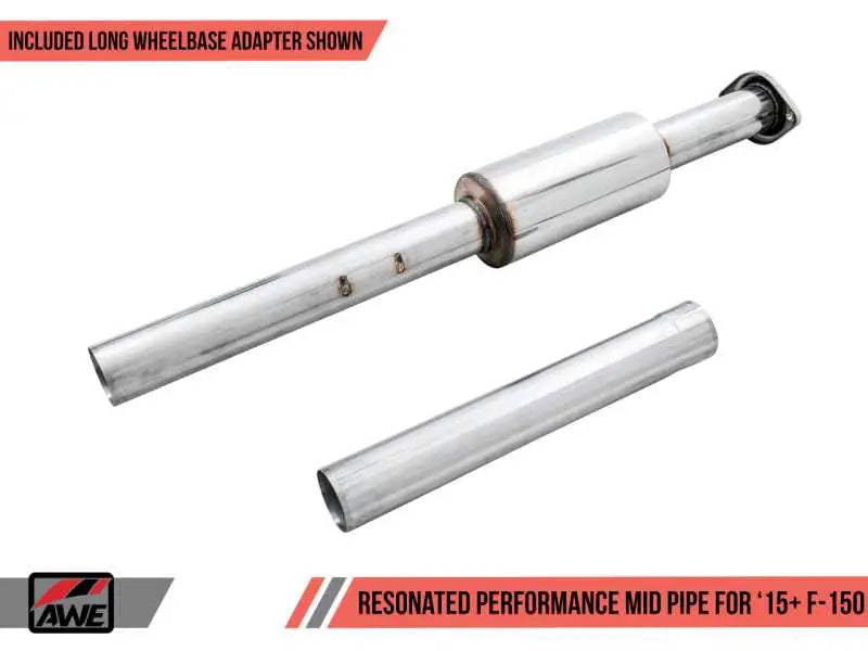 AWE Tuning 2015+ Ford F-150 Resonated Performance Mid Pipe 