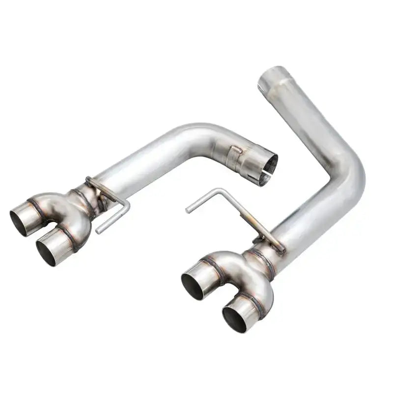 AWE Tuning 2015+ Subaru WRX / 2011+ Subaru STI Touring-to-Track Conversion Kit rear sections, high-performance exhaust upgrade with stainless steel straight-through design.
