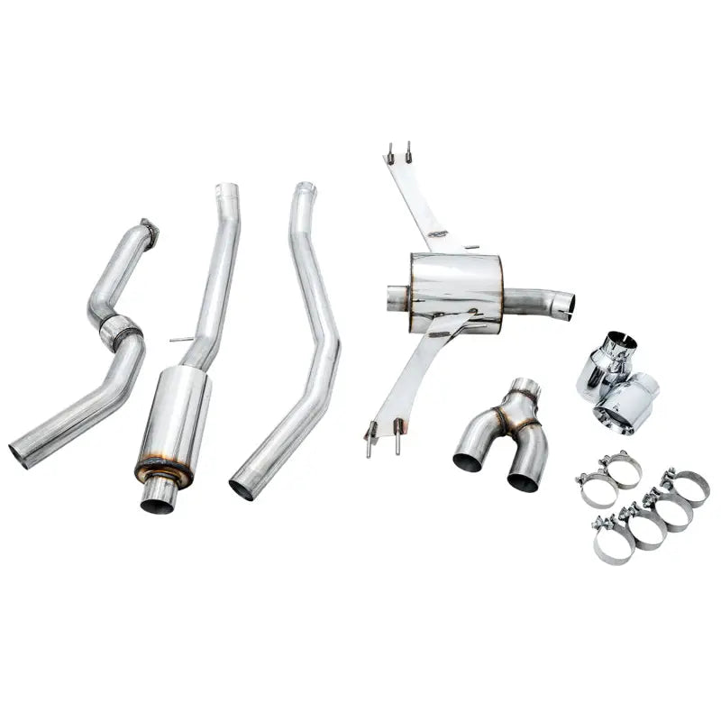 AWE Tuning 3015-32108 AWE Tuning 2016+ Honda Civic Si Touring Edition Exhaust w/Front Pipe & Dual Chrome Silver Tips