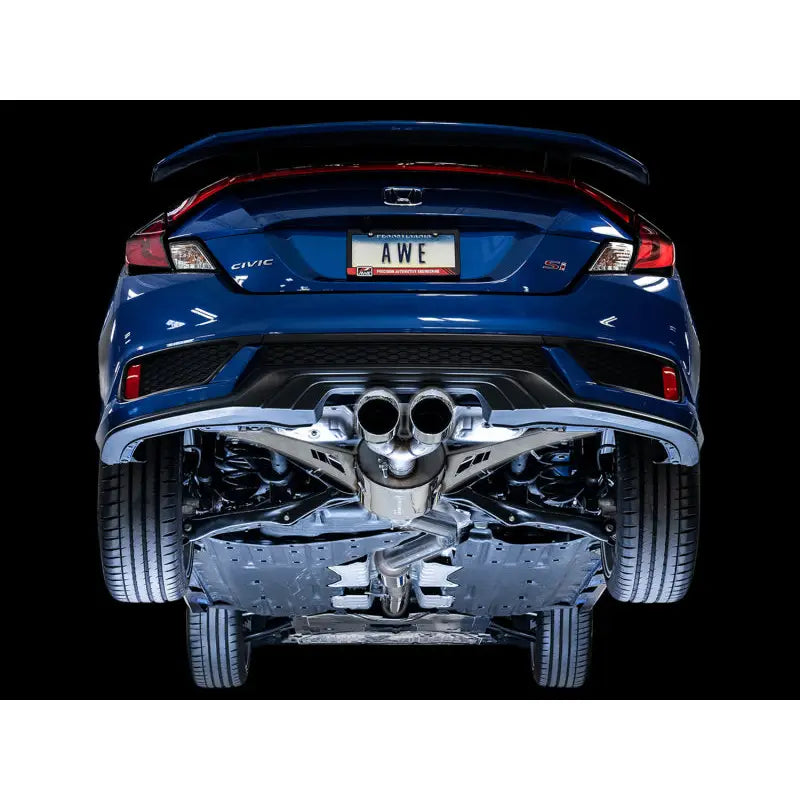 AWE Tuning 3015-32108 AWE Tuning 2016+ Honda Civic Si Touring Edition Exhaust w/Front Pipe & Dual Chrome Silver Tips