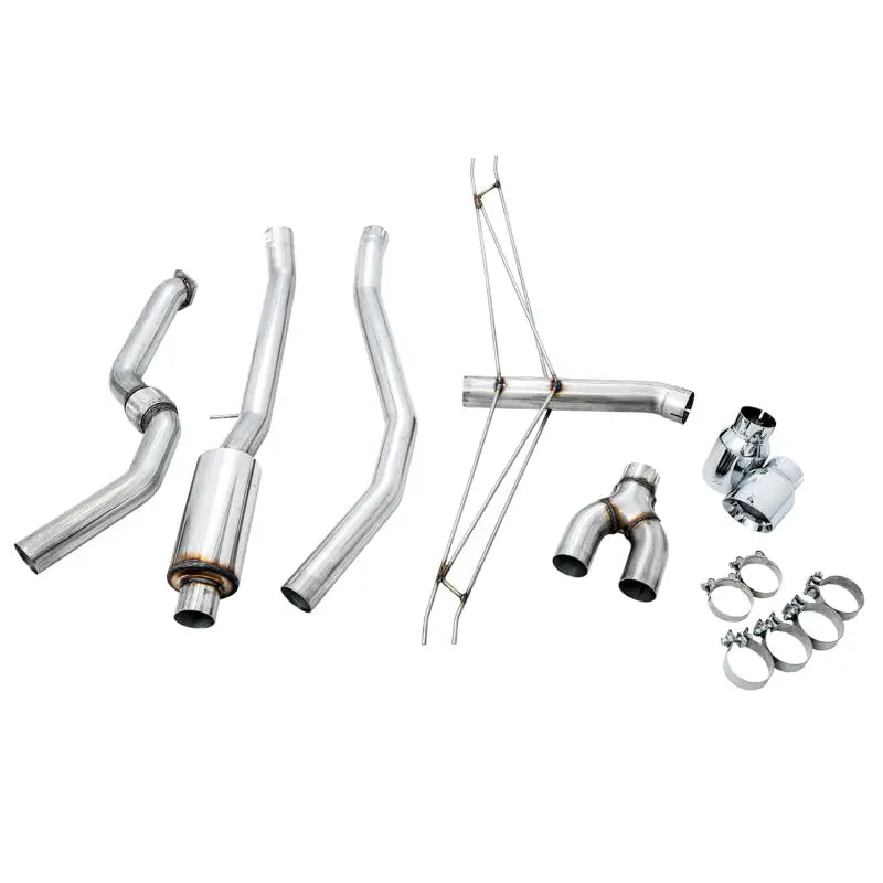 AWE Tuning 3020-32052 AWE Tuning 2016+ Honda Civic Si Track Edition Exhaust w/Front Pipe & Dual Chrome Silver Tips