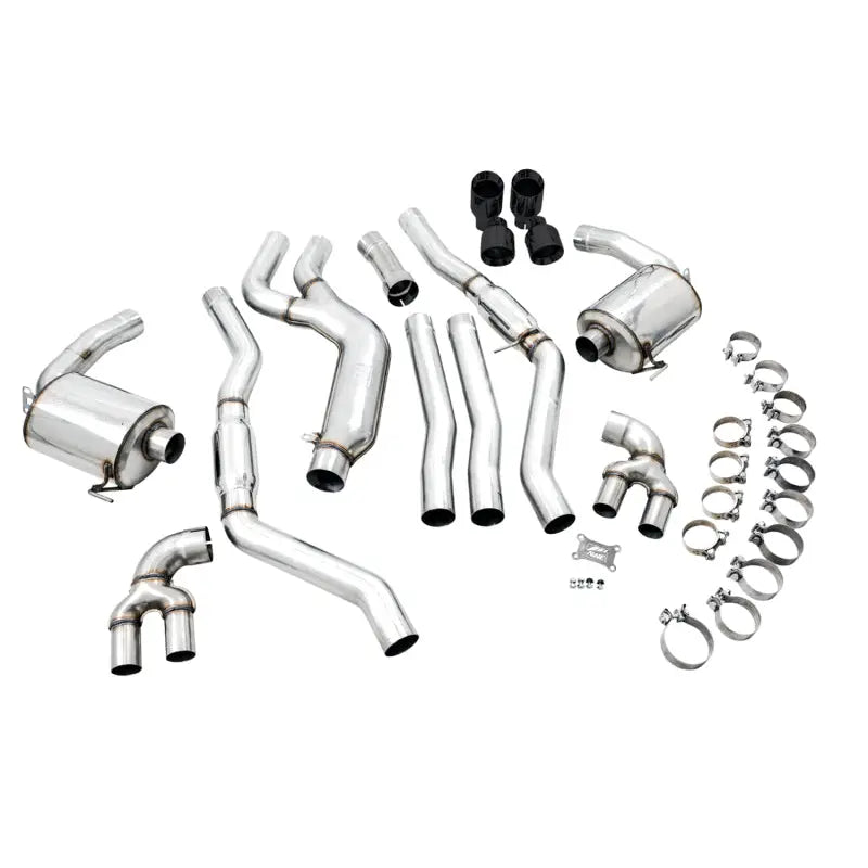 AWE Tuning 3015-43158 AWE Tuning 2019+ BMW M340i (G20) Resonated Touring Edition Exhaust - Quad Diamond Black Tips