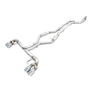 AWE Tuning 3020-42078 AWE Tuning 2019+ BMW M340i (G20) Track Edition Exhaust - Quad Chrome Silver Tips