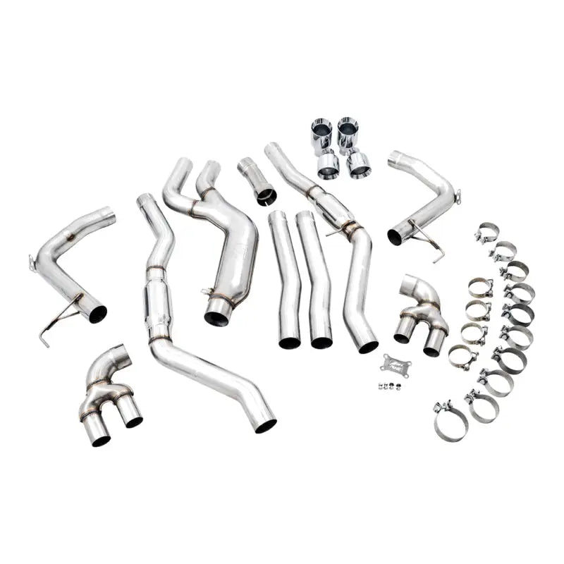 AWE Tuning 3020-42078 AWE Tuning 2019+ BMW M340i (G20) Track Edition Exhaust - Quad Chrome Silver Tips