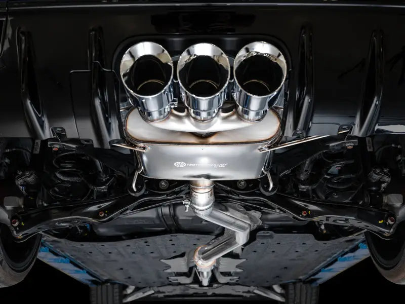 Triple-outlet car exhaust system for Honda Civic Type R Touring Edition with chrome tips