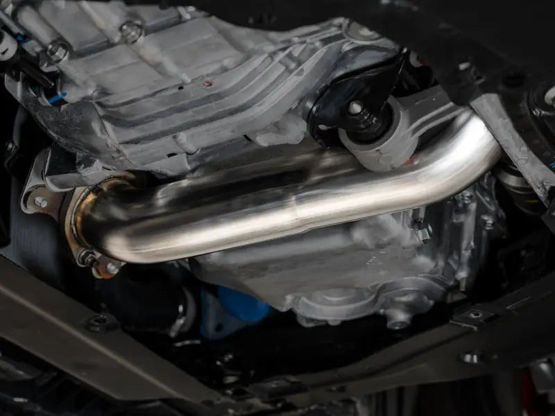 Shiny metal exhaust pipe on AWE Tuning Honda Civic Type R Touring Edition exhaust