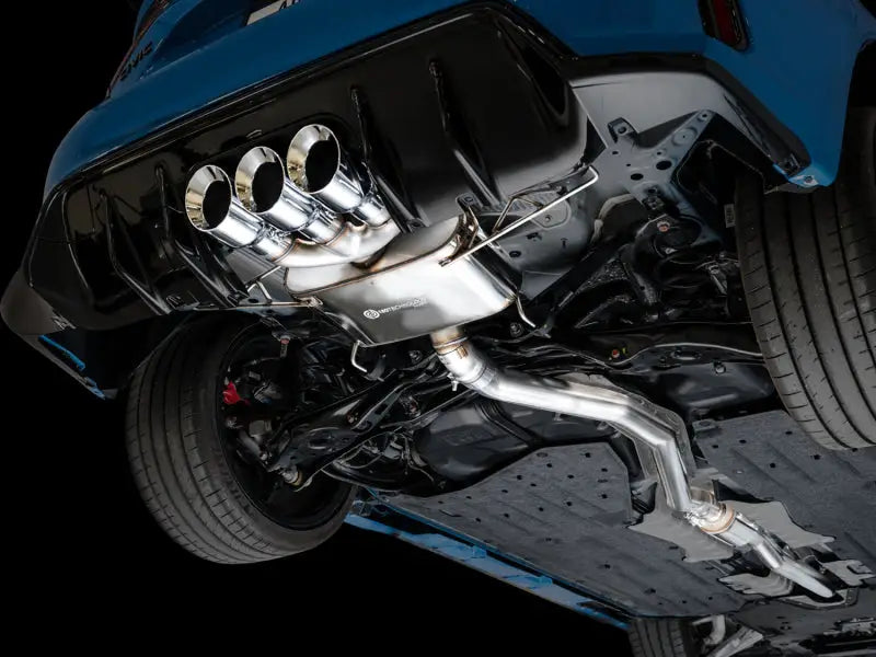 Aftermarket Honda Civic Type R Touring Edition exhaust with triple chrome silver tips