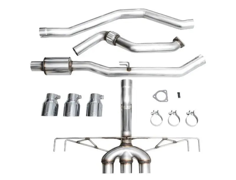 AWE Tuning 2023 Honda Civic Type R FL5 Track Edition Exhaust w/ Triple Chrome Silver Tips - Truck & Automotive