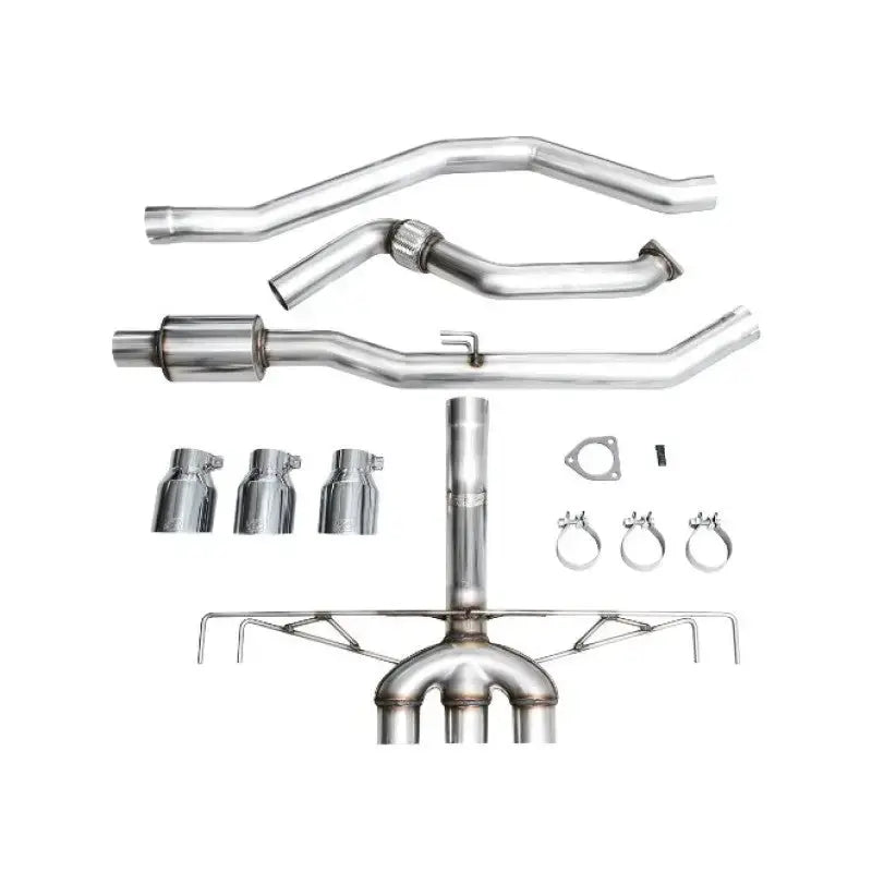 AWE Tuning 2023 Honda Civic Type R FL5 Track Edition Exhaust w/ Triple Chrome Silver Tips - Truck & Automotive