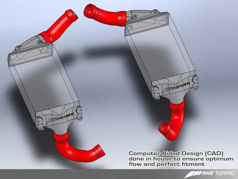 AWE Tuning 997TT/GT2 Performance Intercoolers - Black Hoses 