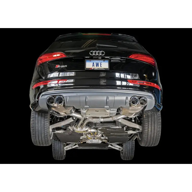 AWE Tuning 3015-42052 AWE Tuning Audi 8R SQ5 Touring Edition Exhaust - Quad Outlet Chrome Silver Tips
