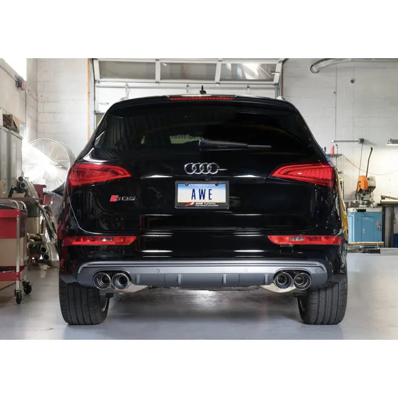 AWE Tuning 3015-42052 AWE Tuning Audi 8R SQ5 Touring Edition Exhaust - Quad Outlet Chrome Silver Tips