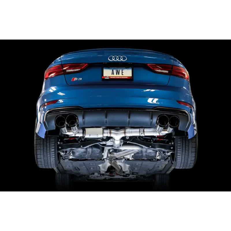 AWE Tuning 3025-43072 AWE Tuning Audi 8V S3 SwitchPath Exhaust w/Diamond Black Tips 102mm