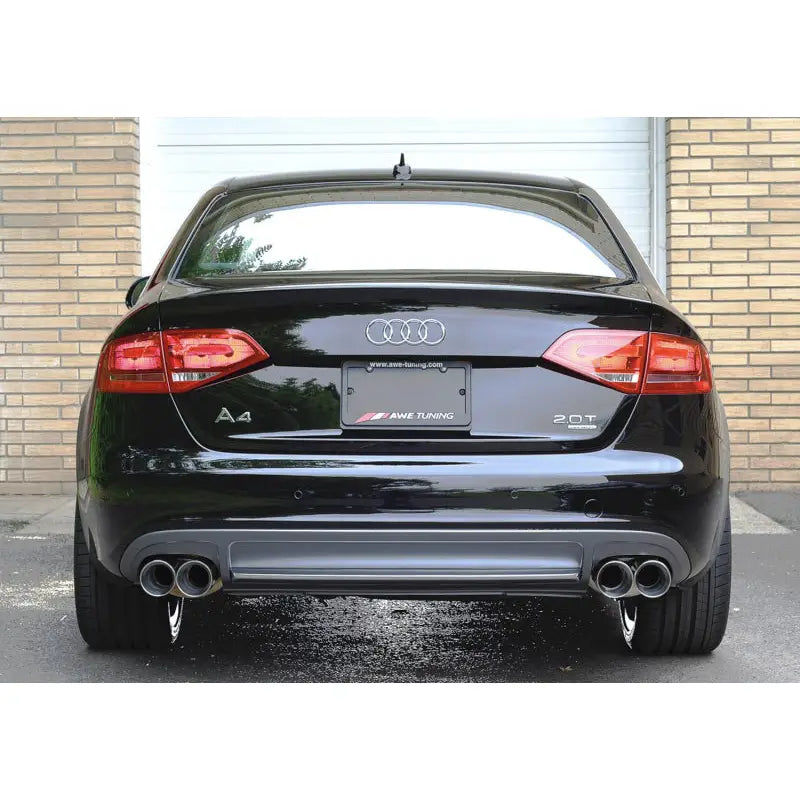 AWE Tuning 3015-42018 AWE Tuning Audi B8 A4 Touring Edition Exhaust - Quad Tip Polished Silver Tips