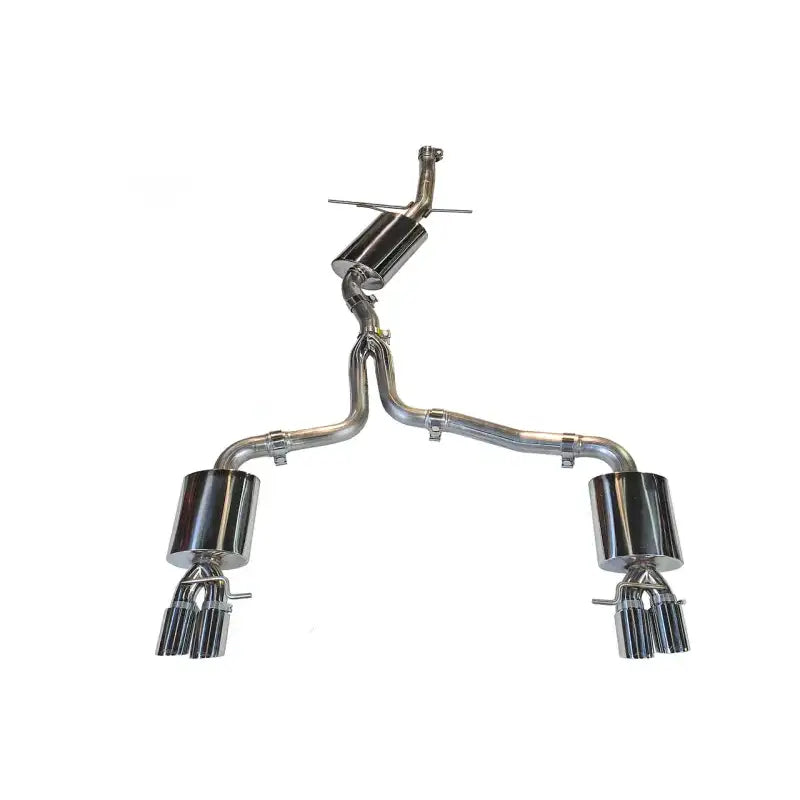 AWE Tuning Audi B8 A5 2.0T Touring Edition Exhaust - Quad Outlet Polished Silver Tips - Truck & Automotive