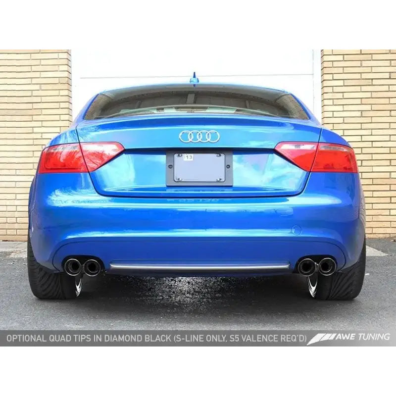 AWE Tuning Audi B8 A5 2.0T Touring Edition Exhaust - Quad Outlet Polished Silver Tips - Truck & Automotive