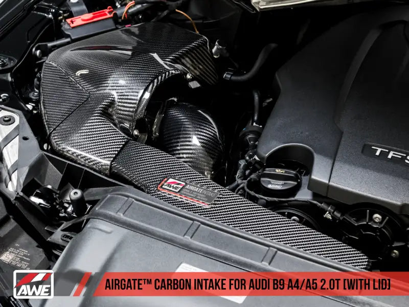 AWE Tuning Audi B9 A4/A5 2.0T Quattro Carbon Fiber AirGate Intake w/ Lid - Truck & Automotive