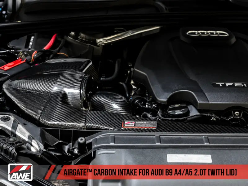 AWE Tuning Audi B9 A4/A5 2.0T Quattro Carbon Fiber AirGate Intake w/ Lid - Truck & Automotive