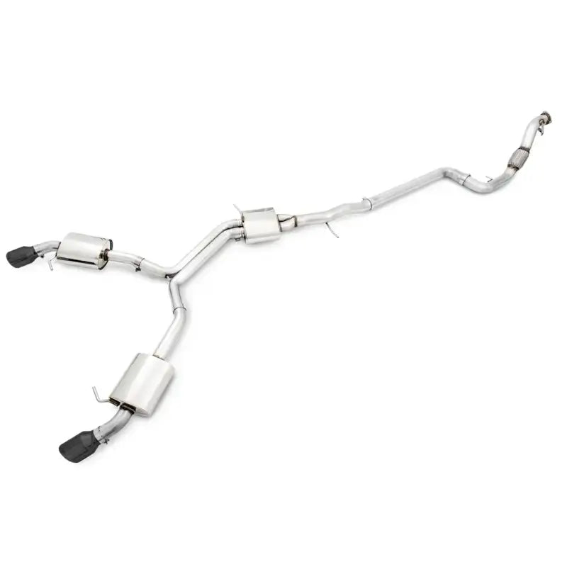 AWE Tuning Audi B9 A4 Touring Edition Exhaust Dual Outlet - Diamond Black Tips (Includes DP) - Truck & Automotive