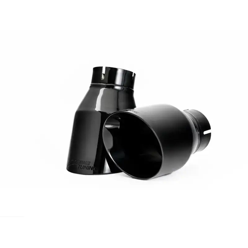 AWE Tuning Audi B9 A4 Touring Edition Exhaust Dual Outlet - Diamond Black Tips (Includes DP) - Truck & Automotive