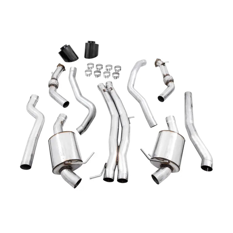 AWE Tuning 3015-33114 AWE Tuning Audi B9 RS 5 Sportback Touring Edition Exhaust-Non Resonated- Diamond Black RS Style Tips