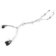 AWE Tuning 3010-43048 AWE Tuning Audi B9 S4 Track Edition Exhaust - Non-Resonated (Black 102mm Tips)