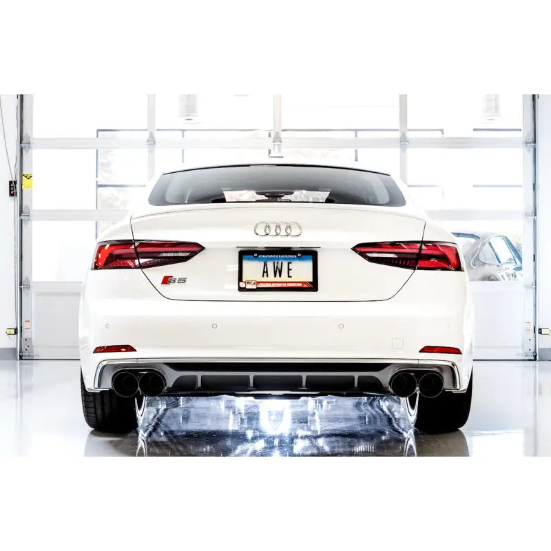 AWE Tuning 3010-43048 AWE Tuning Audi B9 S4 Track Edition Exhaust - Non-Resonated (Black 102mm Tips)