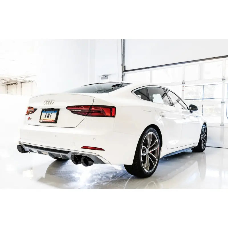 AWE Tuning 3010-43048 AWE Tuning Audi B9 S4 Track Edition Exhaust - Non-Resonated (Black 102mm Tips)