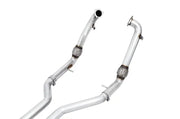Silver exhaust pipes on AWE Tuning Audi B9 S5 Coupe Track Edition exhaust