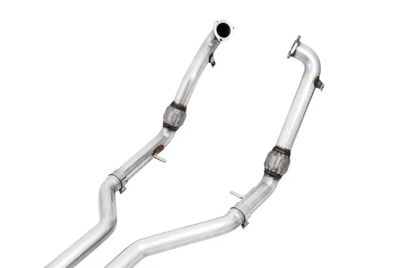 Silver exhaust pipes on AWE Tuning Audi B9 S5 Coupe Track Edition exhaust