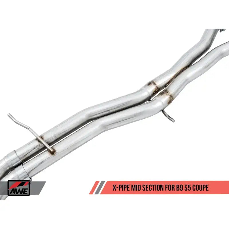 Stainless steel X-pipe for AWE Tuning Audi B9 S5 Coupe Track Edition exhaust