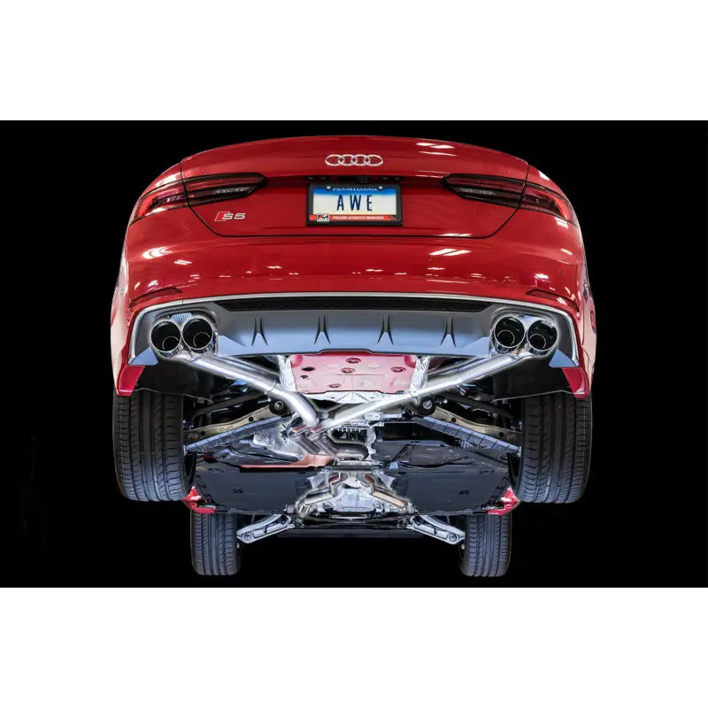 AWE Tuning 3010-43058 AWE Tuning Audi B9 S5 Coupe 3.0T Track Edition Exhaust - Diamond Black Tips (102mm)
