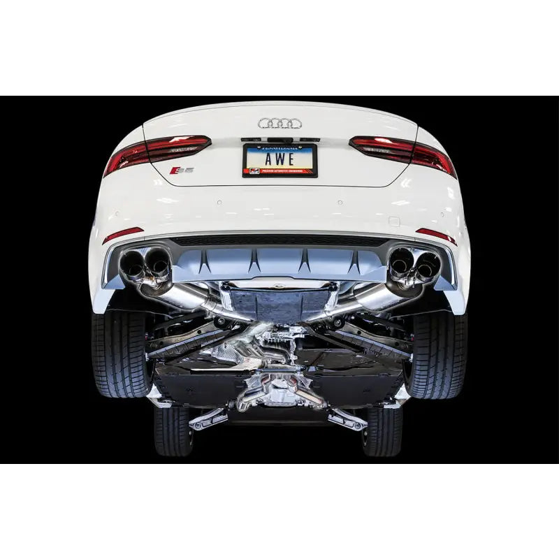AWE Tuning 3020-43064 AWE Tuning Audi B9 S5 Sportback Touring Edition Exhaust - Non-Resonated (Black 102mm Tips)
