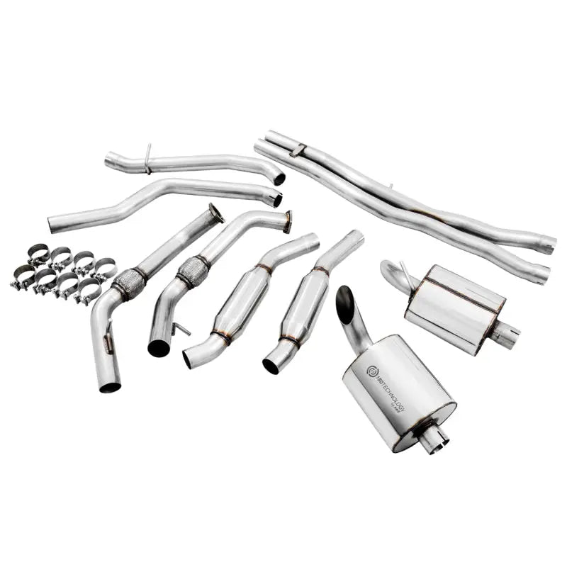AWE Tuning 3015-31016 AWE Tuning Audi B9 SQ5 Resonated Touring Edition Cat-Back Exhaust - No Tips (Turn Downs)