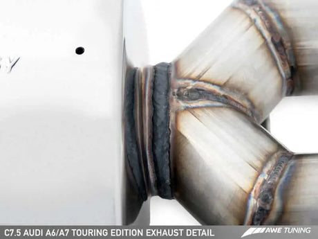 AWE Tuning Audi C7.5 A7 3.0T Touring Edition Exhaust - Quad Outlet Diamond Black Tips 