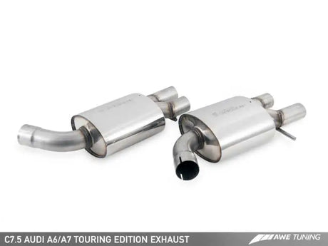AWE Tuning Audi C7.5 A7 3.0T Touring Edition Exhaust - Quad Outlet Diamond Black Tips 