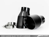 AWE Tuning Audi C7.5 A7 3.0T Touring Edition Exhaust - Quad Outlet Diamond Black Tips 