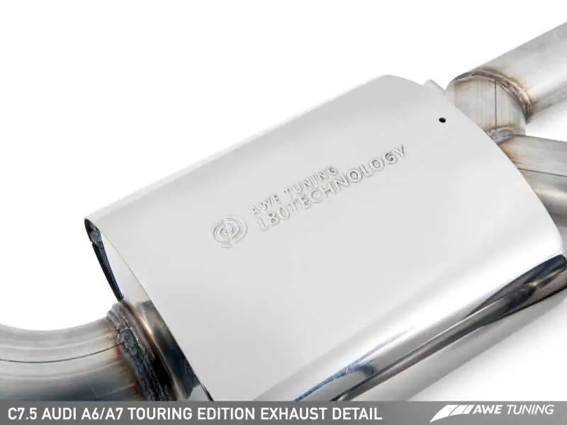 AWE Tuning Audi C7.5 A7 3.0T Touring Edition Exhaust - Quad Outlet Diamond Black Tips 