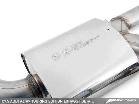 AWE Tuning Audi C7.5 A7 3.0T Touring Edition Exhaust - Quad Outlet Diamond Black Tips 