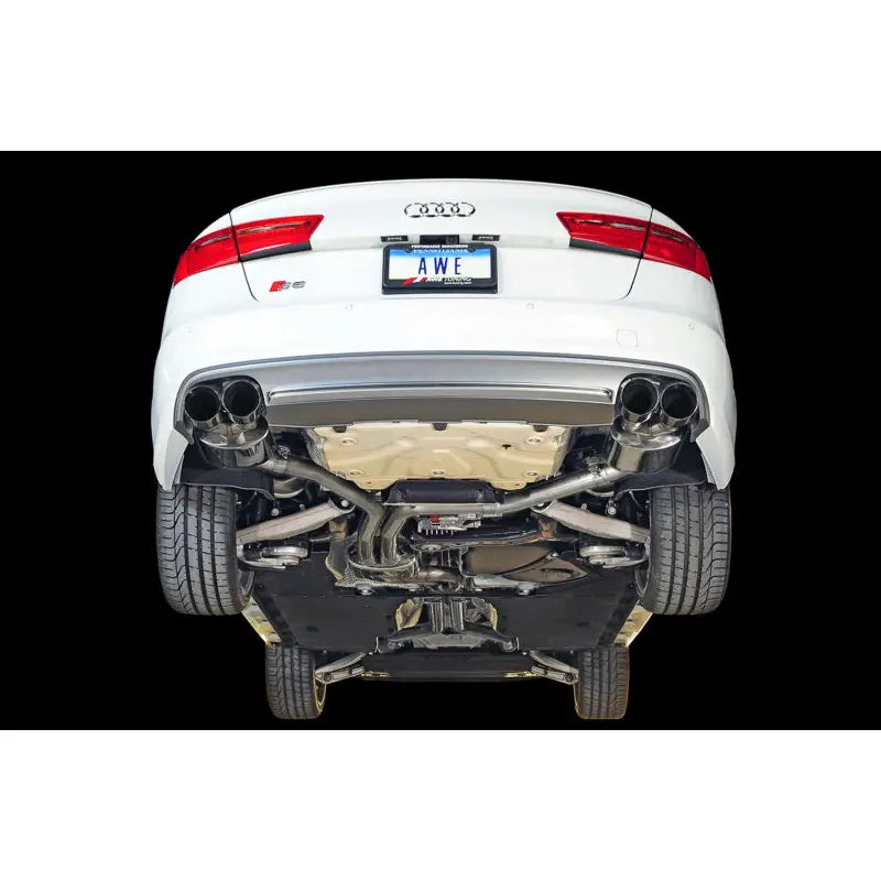 AWE Tuning 3015-43010 AWE Tuning Audi C7 / C7.5 S6 4.0T Touring Edition Exhaust - Diamond Black Tips