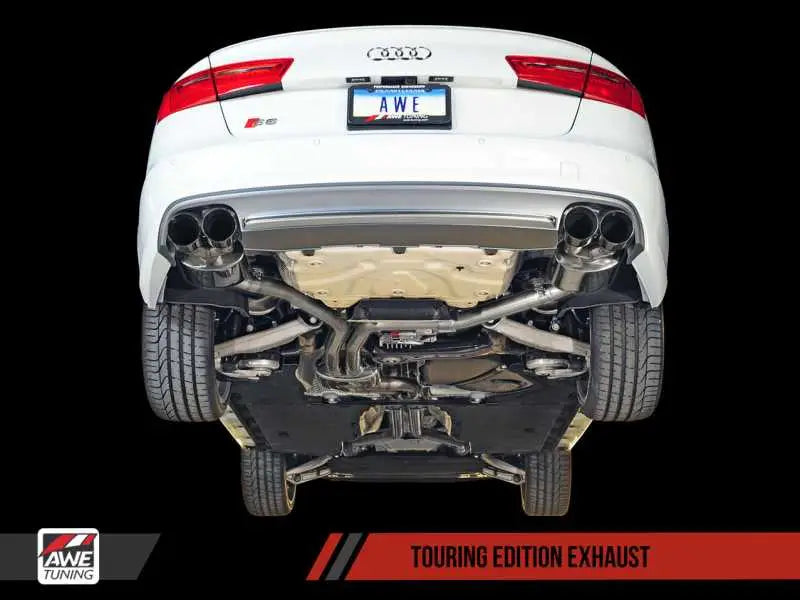 AWE Tuning Audi C7 / C7.5 S6 4.0T Touring Edition Exhaust - Polished Silver Tips 