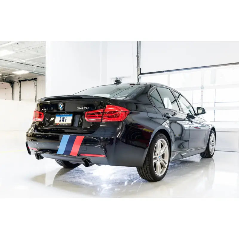 AWE Tuning 3010-32034 AWE Tuning BMW F3X 340i Touring Edition Axle-Back Exhaust - Chrome Silver Tips (102mm)