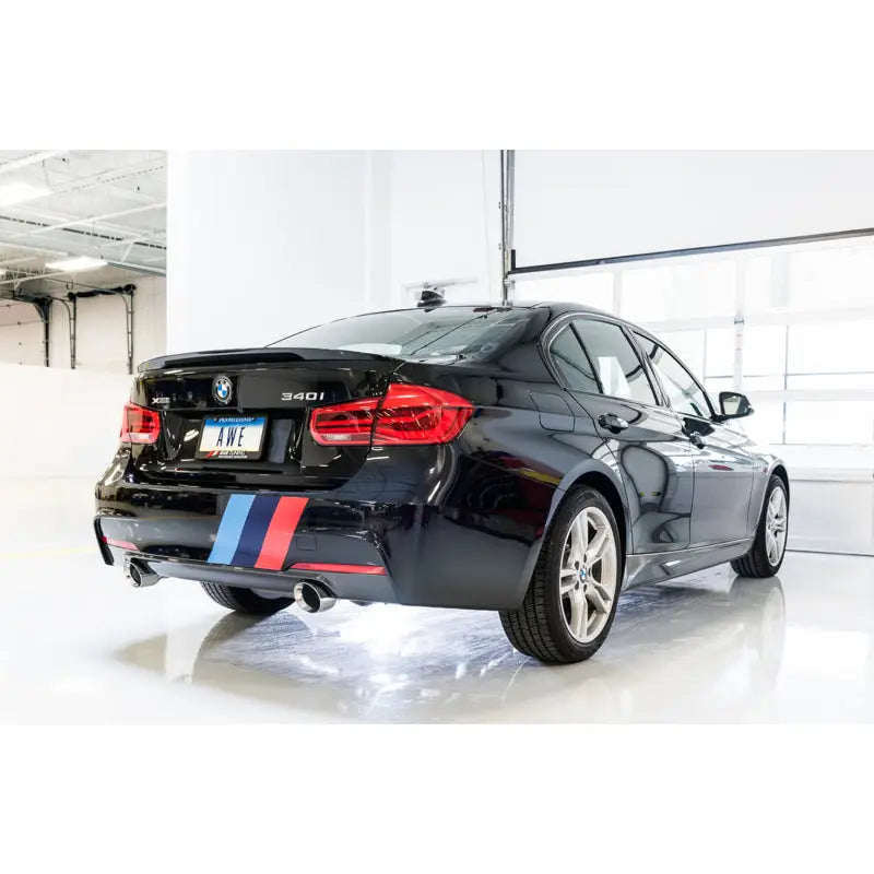 AWE Tuning 3010-33042 AWE Tuning BMW F3X 340i Touring Edition Axle-Back Exhaust - Diamond Black Tips (102mm)