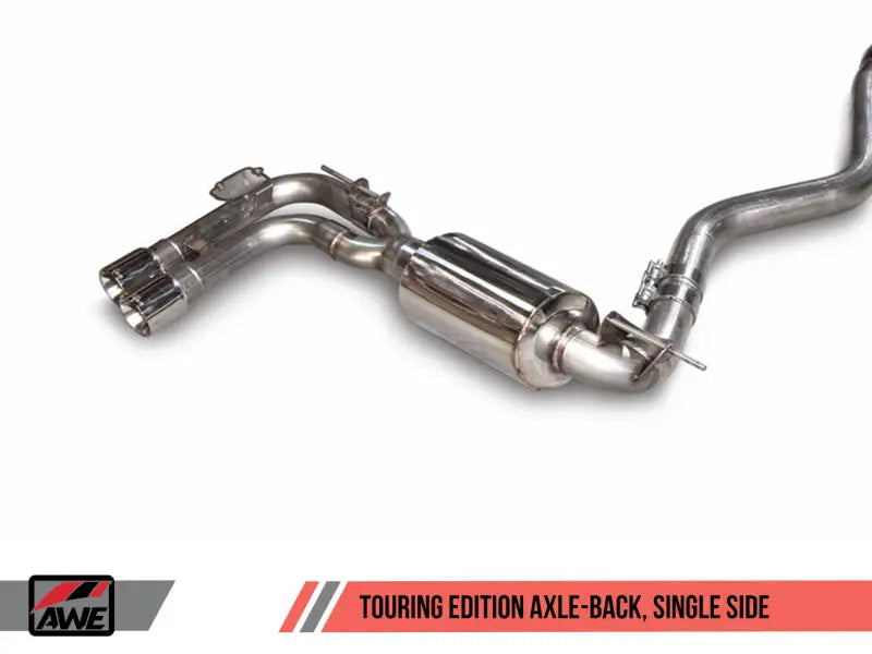 AWE Tuning BMW F3X N20/N26 328i/428i Touring Edition Exhaust Quad Outlet - 80mm Chrome Silver Tips - Truck & Automotive