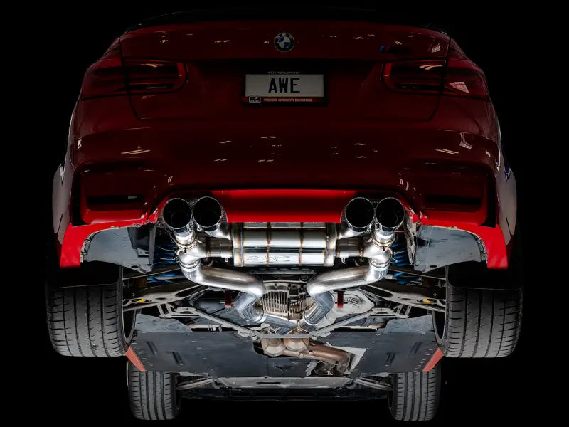 AWE Tuning BMW F8X M3/M4 SwitchPath Catback Exhaust - Chrome Silver Tips - Truck & Automotive
