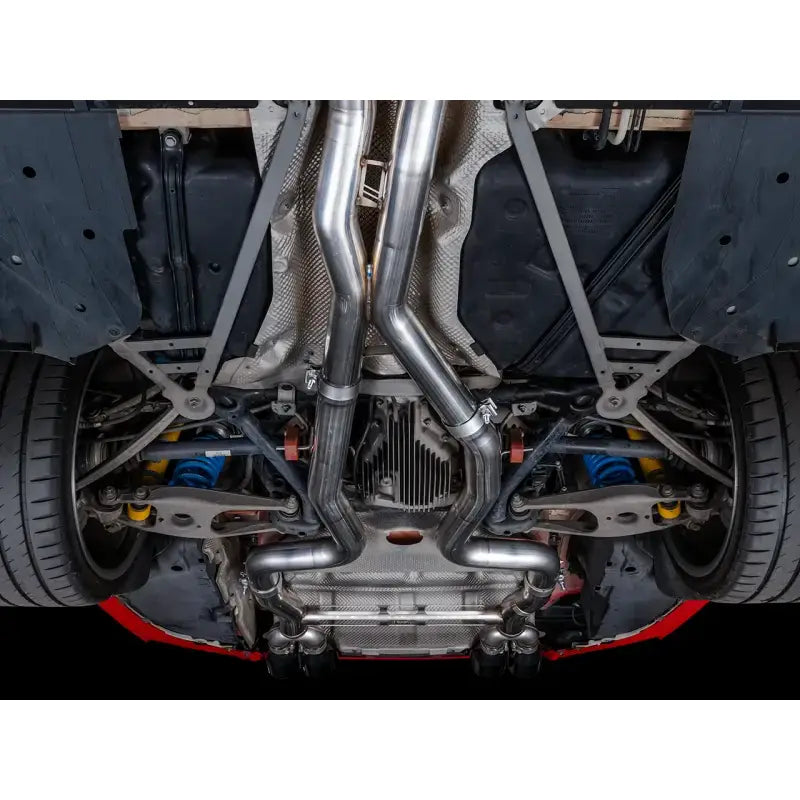 AWE Tuning BMW F8X M3/M4 Track Edition Catback Exhaust - Chrome Silver Tips - Truck & Automotive