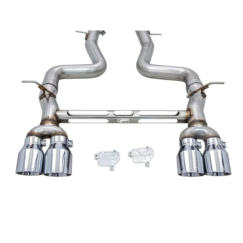 AWE Tuning 3020-42082 AWE Tuning BMW F8X M3/M4 Track Edition Catback Exhaust - Chrome Silver Tips