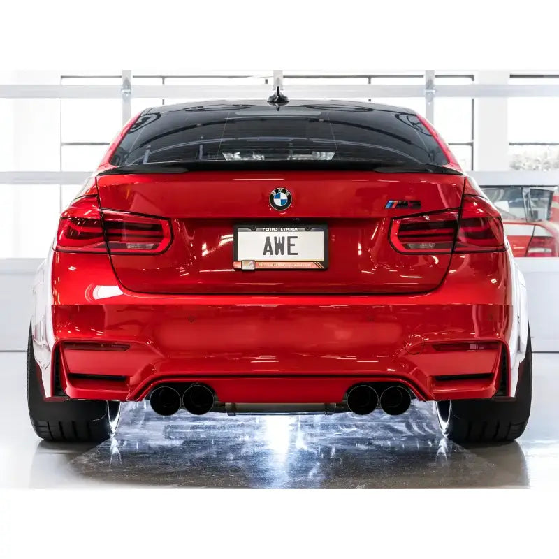 AWE Tuning BMW F8X M3/M4 Track Edition Catback Exhaust - Chrome Silver Tips - Truck & Automotive