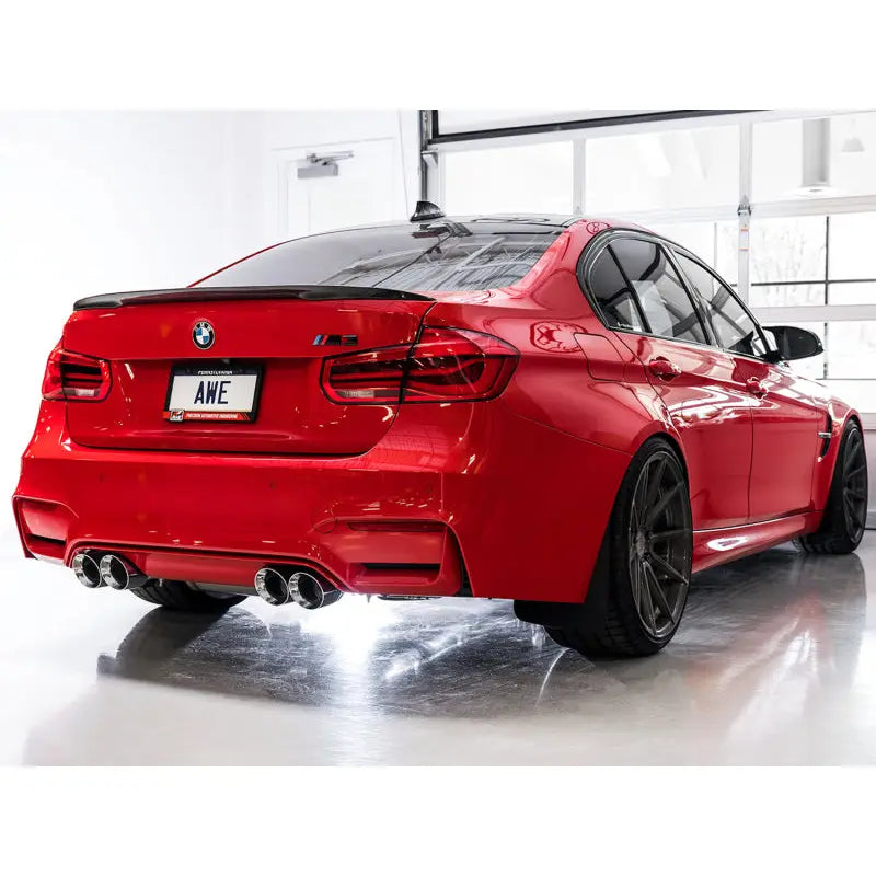 AWE Tuning 3020-42082 AWE Tuning BMW F8X M3/M4 Track Edition Catback Exhaust - Chrome Silver Tips